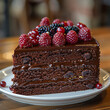 a photo of chocolate cake made with generative AI