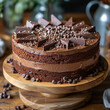 a photo of chocolate cake made with generative AI