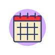 Calendar line icon. Organizer, schedule, agenda outline sign. Planning, appointment, reminder concept. Vector illustration, symbol element for web design and apps