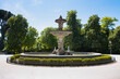 A fountain in Buen Retiro park. Madrid. Spain. 