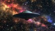 © Katya - Flying saucer in space