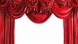 © Khalida - Presenting a red theater curtain against a white background, symbolizing the beginning or end of a theatrical performance, depicted in a vector illustration.