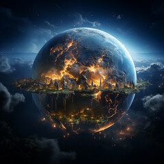 Wall Mural - concept of ecology planet earth save nature