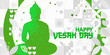 happy vesak day banner - vector illustration