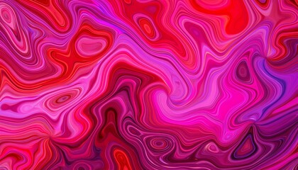 Wall Mural - a colorful cheerful pink and red background with abstract swirls and shapes generative ai