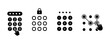 © Міша Герба - Set of pin code vector icons. Black icons with enter password. Vector 10 Eps.