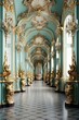 © Molang Visual - ornate hallway with green walls and gold decorations