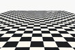 © VISUAL BACKGROUND - A black and white checkered floor.