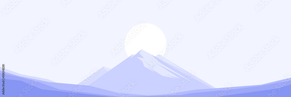 Abstract nature vector illustration.Light grey background. Minimal landscape art. Mountain art wallpaper for prints, art decoration, wall arts and canvas prints.