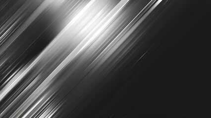 Abstract silver and black background with diagonal lines