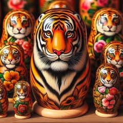 nesting doll - tiger