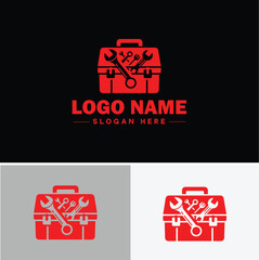 Sticker - toolbox icon Tool chest Tool kit Tool cabinet flat logo sign symbol editable vector