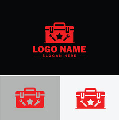 Wall Mural - toolbox icon Tool chest Tool kit Tool cabinet flat logo sign symbol editable vector