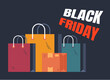 Black Friday banner sale discount poster. Vector flat graphic design element concept illustration