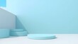 © drdigitaldesign - Elegant Outdoor Place in blue Colors. Empty Space for a Product Presentation