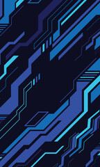 Wall Mural - Cyberpunk technology digital blue abstract wallpaper