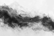 abstract black and white watercolor background stormy waves with soft blurred fog painted texture