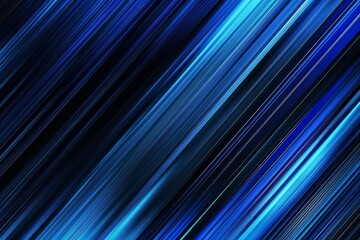 Wall Mural - abstract blue and black light pattern with gradient and diagonal lines dark tech background texture
