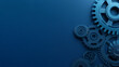 © siaminka - A blue background with a series of gears on it