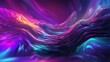 Blurry neon purple, pink, blue gradient background, high waves, tall wavy lines, empty space with noise texture, hight energy, splash, blurry vibrant background