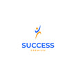 Success people logo design template vector illustration idea