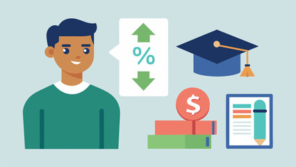 Wall Mural - A beforeandafter comparison infographic showing the difference in total repayment amount for a student who chose to refinance their loans at a lower. Vector illustration