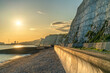 Brighton undercliff walk at sunset. Sussex. England