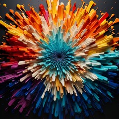 Sticker - Vibrant explosion of color