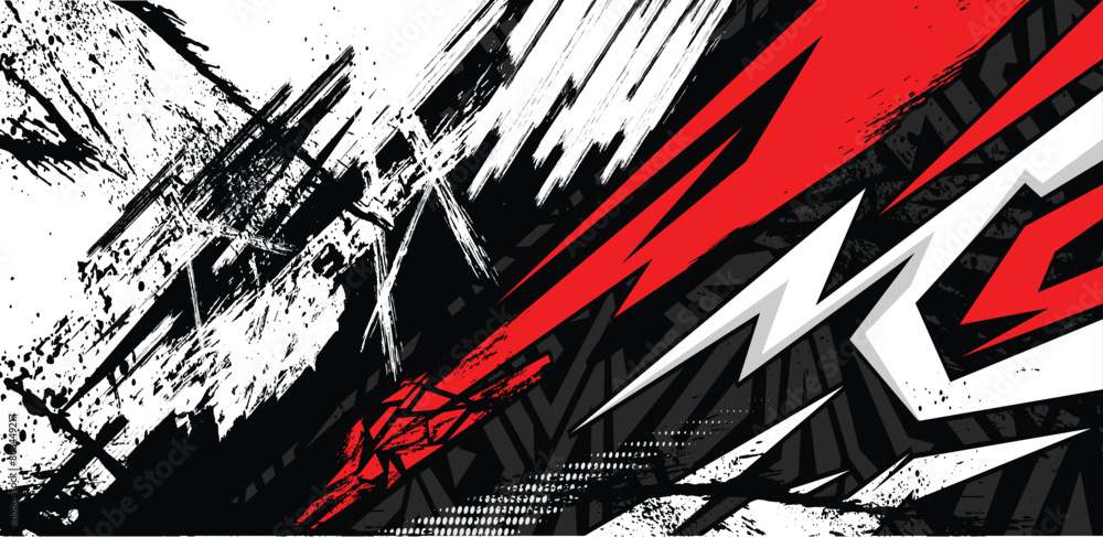 Car decal design vector. Graphic abstract stripe racing background kit ...