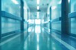 © Irfanan - Vivid Tranquility: A Long Hallway Painted in Serene and Brilliant Blue.
