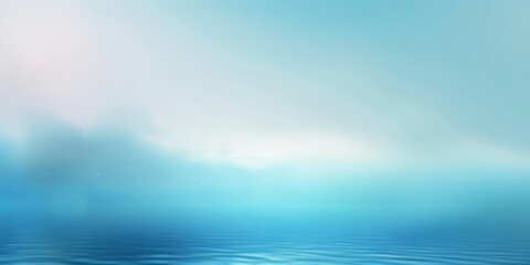 Wall Mural - A blue ocean with a cloudy sky in the background