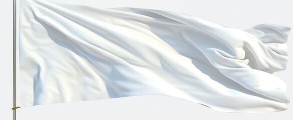 Leinwandbilder - White medieval flag illustration No symbols, bars, patterns, patterns.