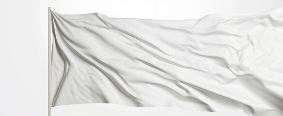 Leinwandbilder - White medieval flag illustration No symbols, bars, patterns, patterns.