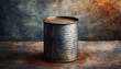 Tin can, can, single, rusty, wall, floor, canned, old, deteriorated, close-up
