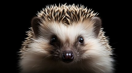 Wall Mural - A domesticated hedgehog, adorable quills and tiny snout