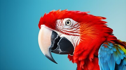 Wall Mural - Vibrant macaw with striking plumage,