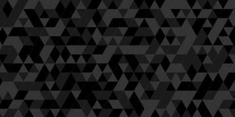 Wall Mural - vector geometric seamless diamond technology black and gray triangle element light background. abstr