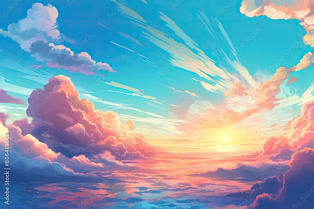 Animated clouds can have different shapes and densities, from fluffy ...