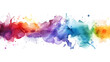 © Take ME - Abstract colorful rainbow color painting illustration - watercolor splashes, isolated on white and transparent background