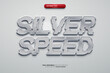 Elegant Silver Speed 3D editable text effect logo template