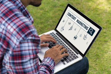 Wall Mural - content marketing for modish online business and e-commerce marketing strategy