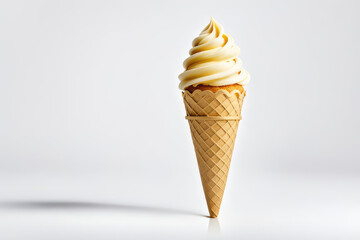 a image of a ice cream cone mockup isolated on a white background