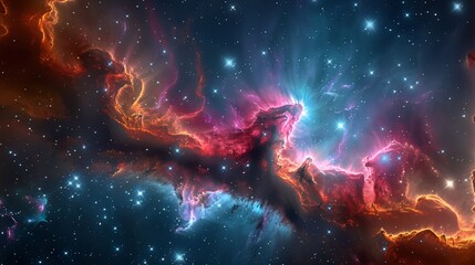 Wall Mural - brilliant starry sky map