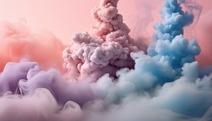 Wall Mural - ai generative of soft clouds and thin clouds combine to form an incomparable beauty; dark background