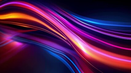 Sticker - Colorful, abstract image with purple and blue wave