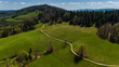 Pieniny National Park landscape , aerial drone view