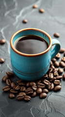 Rise and shine: steam whispers from a mug, inviting you to savor the aroma of fresh coffee