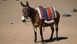 A Mule With A Saddle Blanket Made From A Tradition