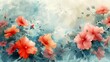 Capture the vibrant essence of a blossoming garden in a watercolor style