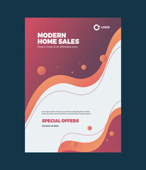 Blue business gradient modern liquid flyer banner is a fluid design and mesmerizing hues of blue